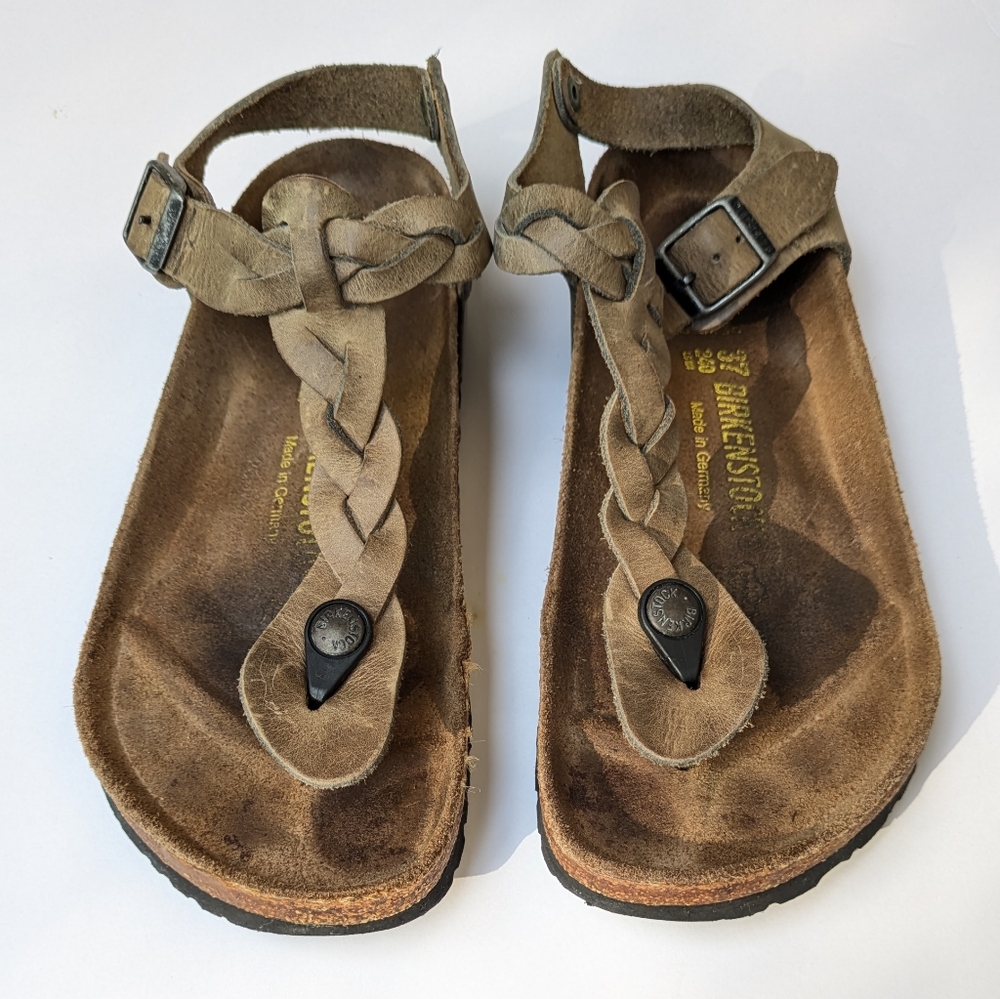 Birkenstock Women's Braided Tan Kairo Sandals ~ Sz 37